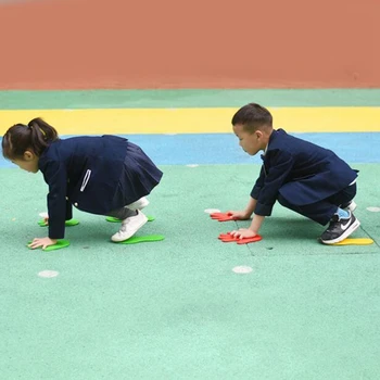 8 Pairs Eller ve Ayaklar Oyunu 4 Renk Oyuncaklar Çocuklar için Atlama oyun matı Spor Musculation Kapalı Açık Oyun Sahne Çocuklar için