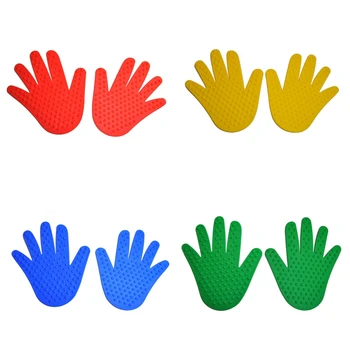 8 Pairs Eller ve Ayaklar Oyunu 4 Renk Oyuncaklar Çocuklar için Atlama oyun matı Spor Musculation Kapalı Açık Oyun Sahne Çocuklar için 1