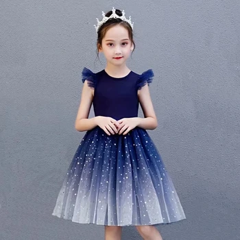 Yaz Çocuklar Kızlar İçin Elbise Çocuk akşam Elbise Genç Elbise Parti Elbise Kız Bebek Prenses Elbise