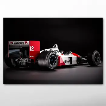 Mclaren Honda MP4 4 Klasik F1 Yarış Spor Araba Duvar sanat resmi Posterler Tuval Resimleri için Oturma Odası Süslemeleri Ev dekor