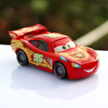 Disney Pixar Arabalar 2 No. 95 Yıldırım Mcqueen 2 renkli çizim Metal Döküm alaşım Oyuncak Araba modeli çocuklar için 1:55 Marka oyuncaklar yeni