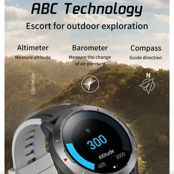GPS Konumlandırma akıllı saat Erkekler için Spor Su Geçirmez IP68 Smartwatch Kalp Hızı İzleme 1.30 