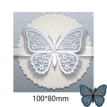 Metal Kesme Ölür içi boş kelebek dekor için kart DIY Scrapbooking stencil Kağıt Albümü şablon Ölür 100 * 80mm
