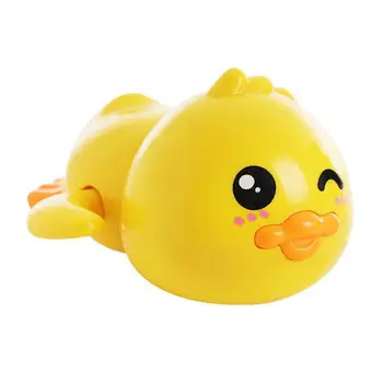 Summer2021 Banyo Banyo Duş Bebek Clockwork Yüzme Çocuk Oyun Su Sevimli Küçük Sarı Ördek Banyo Küvet çocuk için oyuncak