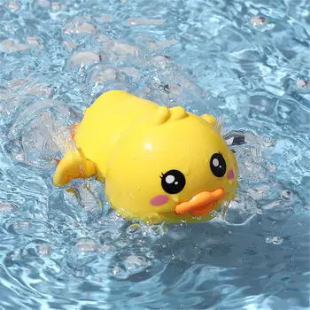 Summer2021 Banyo Banyo Duş Bebek Clockwork Yüzme Çocuk Oyun Su Sevimli Küçük Sarı Ördek Banyo Küvet çocuk için oyuncak 5