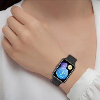 Silikon Kayış Ve Kılıf Koruyucu İçin Huawei İzle Fit 2 Yedek Watchband Bileklik Bilezik 0