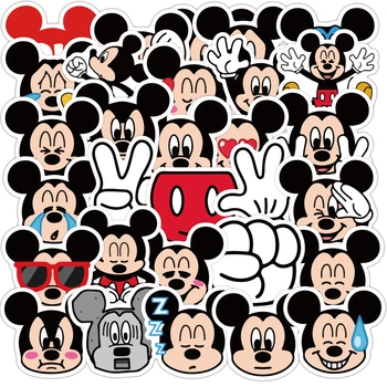 10/20/40 adet Disney Mickey Mouse Karikatür Çıkartmalar Dizüstü Scrapbooking Su Şişesi Tablet PVC Graffiti Çocuklar Sticker Çıkartma Oyuncak