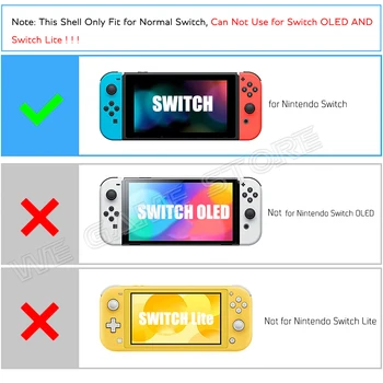 Yeni Nintendoswitch Ultra İnce Kılıf Nintendo Anahtarı Sert Kabuk Renkli Cilt + 4 Silikon Kapaklar Nintendo Anahtarı Konsolu İçin ve Joycon