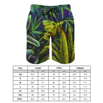 Ağaç kurbağası Kurulu Şort Kırmızı Gözlü Yeşil Tropikal Kurbağalar Orman erkek Desen Kurulu kısa pantolon Şık Tasarım erkek mayoları