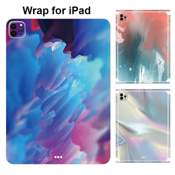 Göz kamaştırıcı Renk Çıkartma Kaplama için iPad Pro 2021 2020 2018 Hava 4 Mini 6 3M Wrap Dayanıklı Arka Ekran Koruyucu Film Tam Kapak Sticker