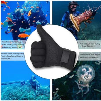 3MM 5MM dalgıç kıyafeti Eldiven Neopren tüplü dalış eldiveni sörf eldiveni Sıcak kaymaz Elastik dalış eldiveni