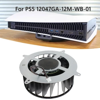 Dahili soğutma fanı PS5 12047GA-12M-WB-01 DC12V 23 bıçak değiştirme soğutucu Fan PlayStation 5 oyun konsolu için ısı emici 2