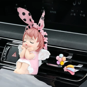 Sevimli Melek Bebek Araba Parfüm Klip Araba Ürünleri Klima Hava Çıkış Dekorasyon Oto Hava Spreyi Hediye Kız İçin