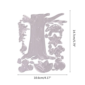 Karbon Çelik Kesme Ölür Ağaç Çim Sincap Yaprakları Şablonlar Kabartma Şablon El Sanatları Dekorları Kabartma El Sanatları