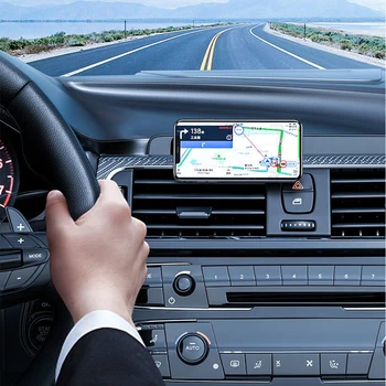 30W Araba cep telefonu tutacağı Mazda 6 Atenza için GJ GL 2018 ~ 2022 GPS Klip Desteği Kablosuz Şarj Sticker Aksesuarları Samsung