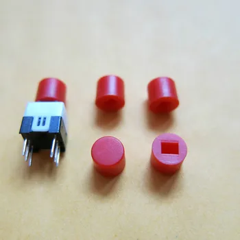 100 adet / grup 6x5mm Kırmızı kapak kapağı 5. 8x5. 8 7x7 8x8 8. 5x8. 5mm basma Düğmesi Dokunsal İnceliğini mini Anahtarı Çeşnicibaşı schalter 0