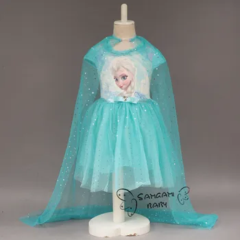 Kız Fantezi Prenses Elbiseler Kristal Rhinestone Korse Payetli Kar Kraliçesi Doğum Günü Vestidos Çocuk cadılar bayramı kıyafetleri