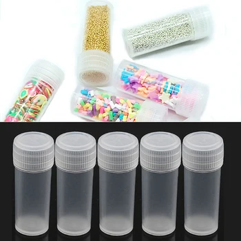 5g Plastik Test Tüpleri Şişeler örnek şişesi Tozu Zanaat Şişeleri Küçük İlaç Hap Kapsül Saklama Kabı vidalı kapak