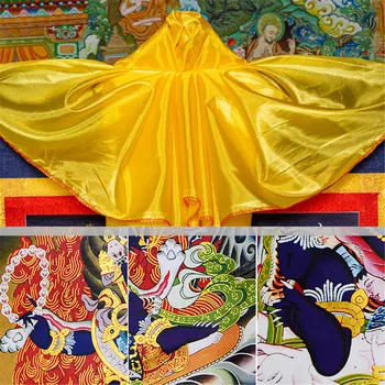 Gandhanra El Yapımı Tibet Thangka Boyama Sanatı, Padmasambhava, Guru Rinpoche, Budist Thangka Brokar, Buda Goblen Kaydırma