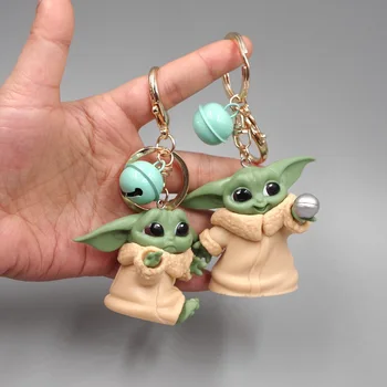 Sevimli Bebek Yoda Anahtarlık aksiyon figürü oyuncakları Mandaloryalı Yoda Bebek Figürü Aksiyon Oyuncakları Star Wars Yoda Sıcak Çocuk Oyuncakları Hediyeler