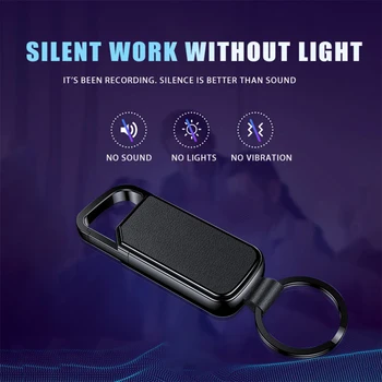 Mini Dijital Kaydedici Gürültü Azaltma Akıllı Ses Kaydedici 8G / 32G USB Ses Aktif kayıt kalemi Anahtarlık MP3 Kulaklık