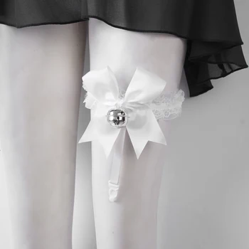 Seksi Harajuku Lolita Pembe Jartiyer Kemer Kalp Kolye İlmek Bacak Halka Uyluk Demeti Askı Çorap Kostüm Aksesuarları 1