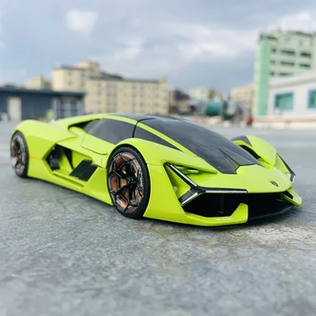 Bburago 1: 24 Lamborghini Üçüncü Yaş Konsept Terzo Millennio Araba hediye simülasyon alaşım araba koleksiyonu oyuncak Yeşil 3