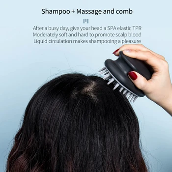 Taşınabilir Saç Masaj Tarak Slicone Şampuan Fırçalar Derisi Masaj Saç Fırçası Saç Tedavisi Bakım Aracı Banyo Masaj Fırçası Derisi 4
