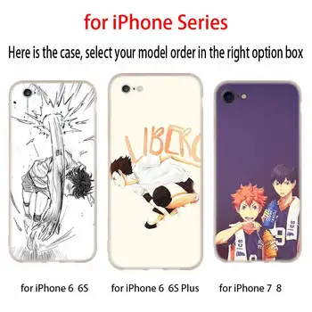Haikyuu Anime Fundas Yumuşak Silikon Kılıf iPhone 13 11 12 Pro X XS Max XR 6 6S 7 8 Artı SE Mini Kapak 3