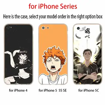 Haikyuu Anime Fundas Yumuşak Silikon Kılıf iPhone 13 11 12 Pro X XS Max XR 6 6S 7 8 Artı SE Mini Kapak 4