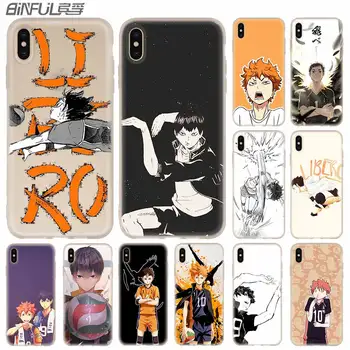 Haikyuu Anime Fundas Yumuşak Silikon Kılıf iPhone 13 11 12 Pro X XS Max XR 6 6S 7 8 Artı SE Mini Kapak 5