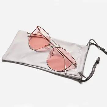 Yumuşak Bez Gözlük Çantası Güneş Gözlüğü Durumda Su Geçirmez Toz Geçirmez Gözlük Kılıfı Gözlük Aksesuarları Siyah Beyaz Gri güneş gözlüğü çantası 2