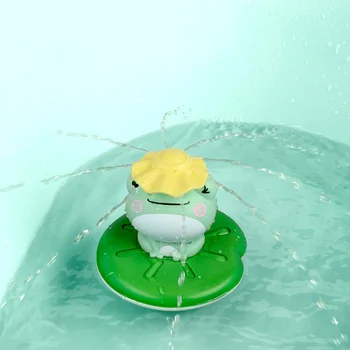 2021 Yeni çocuk Banyo Oyuncakları Elektrikli Su Püskürtme Kurbağa Yüzen Dönen Kurbağa Banyo Banyo Yaz Su Oyuncak Çocuklar İçin 2