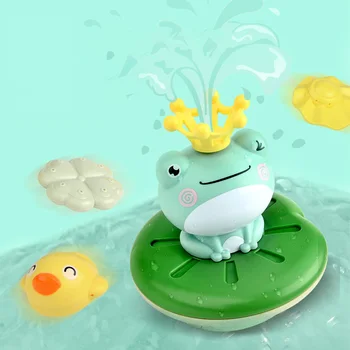 2021 Yeni çocuk Banyo Oyuncakları Elektrikli Su Püskürtme Kurbağa Yüzen Dönen Kurbağa Banyo Banyo Yaz Su Oyuncak Çocuklar İçin 4