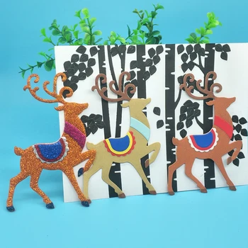 Noel geyik eyer metal kesme kalıp, karalama defteri, fotoğraf çerçevesi, fotoğraf albümü dekorasyon, DIY, el yapımı sanat