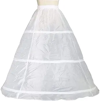 Kadınlar 3 Hoop Kabarık Etek Petticoats Etek Fişleri Kat Uzunluk Jüpon düğün elbisesi Balo Gelin