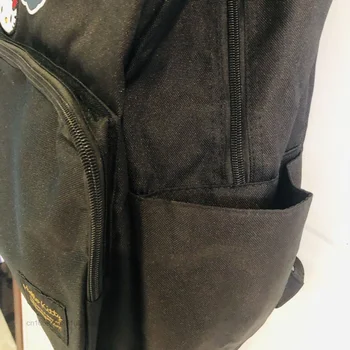 Sanrio Hello Kitty Siyah Işlemeli Sırt Çantaları Y2k Öğrenci Schoolbag Moda omuz çantaları Kadın Laptop Çantası Yeni Rahat Sırt Çantası 5