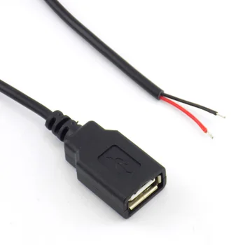 1M 2 Pin 4 pin USB 2.0 A Dişi Erkek Jack Güç Şarj şarj kablosu Kablosu Uzatma Kablosu Konektörü DIY 5V Adaptörü