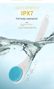 Yeni Su Geçirmez Elektrikli Masaj Banyo Fırçası Dörtü bir arada Çok fonksiyonlu Banyo Fırçası Peeling Sünger Banyo Fırçası Lif Kabağı 3