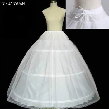 Yüksek Kaliteli Beyaz 3 Çemberler Kombinezon Kabarık Etek Kayma Jüpon düğün elbisesi gelin kıyafeti Stokta 2022