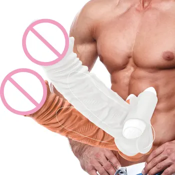 Yeniden kullanılabilir Penis Kollu Erkek Penis Extender Kullanımlık Dildos Prezervatif Dick Büyütme Seks Oyuncakları Erkekler İçin Yetişkin Seks Ürünleri Seks Shop