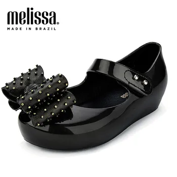 Mini Melissa Kelebek Yaz Tarzı Sandalet Çocuk rahat ayakkabılar Yürümeye Başlayan Çocuk Kız plaj sandaletleri Sevimli Yay Kız Prenses Ayakkabı