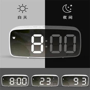 Akıllı LED Saat Başucu Dijital Alarm Saatler Masaüstü Tablo Elektronik Masası İzle Uyan Erteleme Funtion USB Saat Dijital Alarm 2