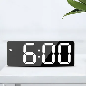 Akıllı LED Saat Başucu Dijital Alarm Saatler Masaüstü Tablo Elektronik Masası İzle Uyan Erteleme Funtion USB Saat Dijital Alarm 4