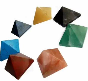7 Adet Piramit Renkli Taşlar Birçok Kristaller Şifa Doğal Maneviyat Dıy Geometrik Süsler İngiliz Tarzı Takı Yapımı