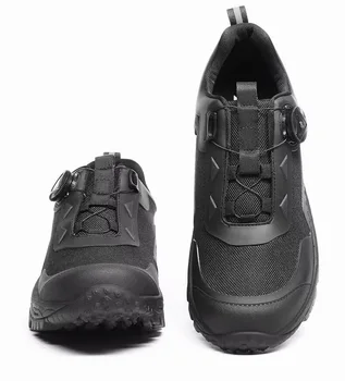 Erkek Anti-scratch Oxford kumaş hızlı bağlama spor ayakkabıları Erkek taktik kaymaz nefes trekking eğitim reaksiyon ayakkabı