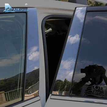 Hava hızı Subaru Forester XV Outback Aksesuarları Araba Pencere B Sütunlar Kapak Trim Pervaz Parlak Siyah Dış Araba Çıkartmaları