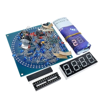 EQV DS1302 Dönen LED ekran alarmı Elektronik Saat Modülü DIY KİTİ LED Sıcaklık Göstergesi