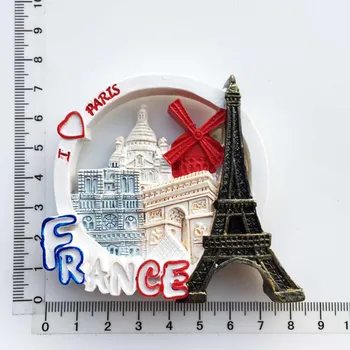 Fransız Buzdolabı Mıknatısları Çıkartmalar Yumruk Paris Fransa Landmark Yapı Hediyelik Eşya buzdolabı mıknatısı Ev Dekor El Hediyeler Fikirleri