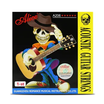 1 adet Yüksek Kalite Alice Akustik Gitar Dizeleri Tek Dize E (1st) - E (6th) Profesyonel Gitar Aksesuarları